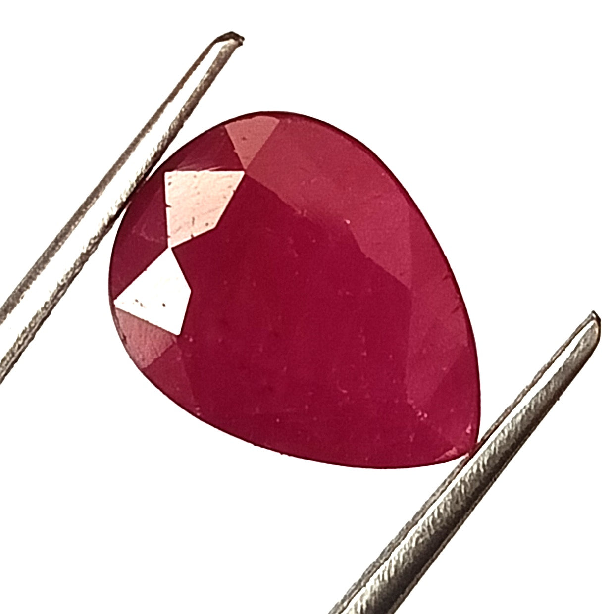 4.64 Carat 9.6X12.5X4.3 (WXLXD) Natural Pear Cut Mozambique Ruby