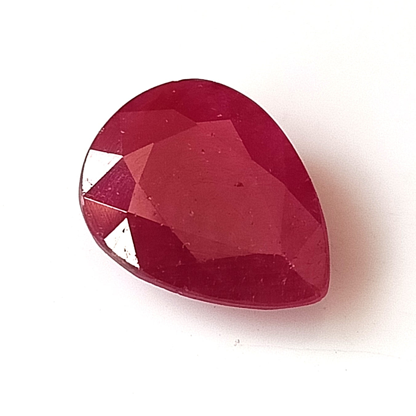 4.64 Carat 9.6X12.5X4.3 (WXLXD) Natural Pear Cut Mozambique Ruby