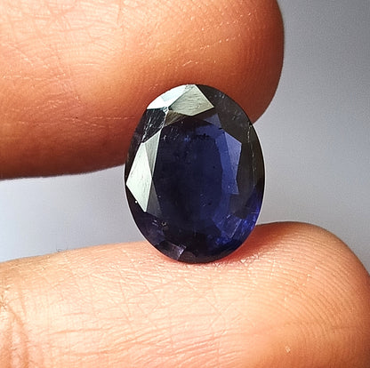 3.30 Carat 9.6X12X4.6 (WXLXD) Natural Faceted Oval Cut Iolite