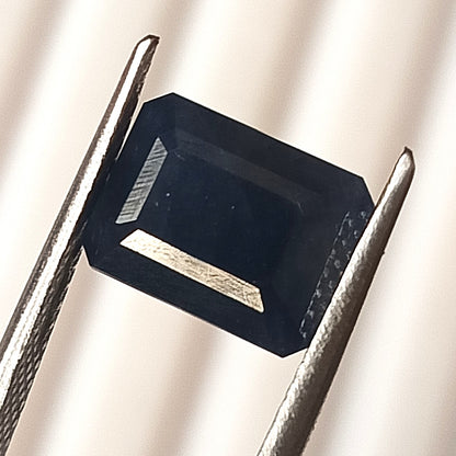 5.05 Carat 7.6X10X5.5 (WXLXB) Emerald Cut Natural Unheated Blue Sapphire