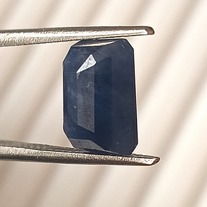 5.05 Carat 7.6X10X5.5 (WXLXB) Emerald Cut Natural Unheated Blue Sapphire