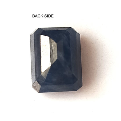 5.05 Carat 7.6X10X5.5 (WXLXB) Emerald Cut Natural Unheated Blue Sapphire