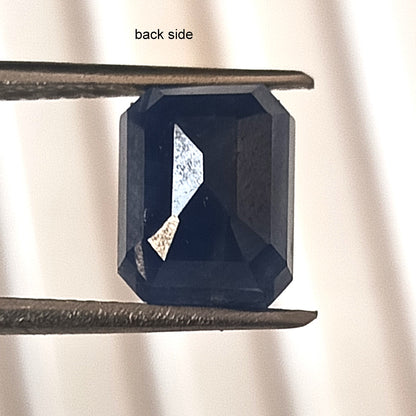 5.0 Carat 7.3X9.2X5.8 (WXLXB) Emerald Cut Natural Unheated Blue Sapphire