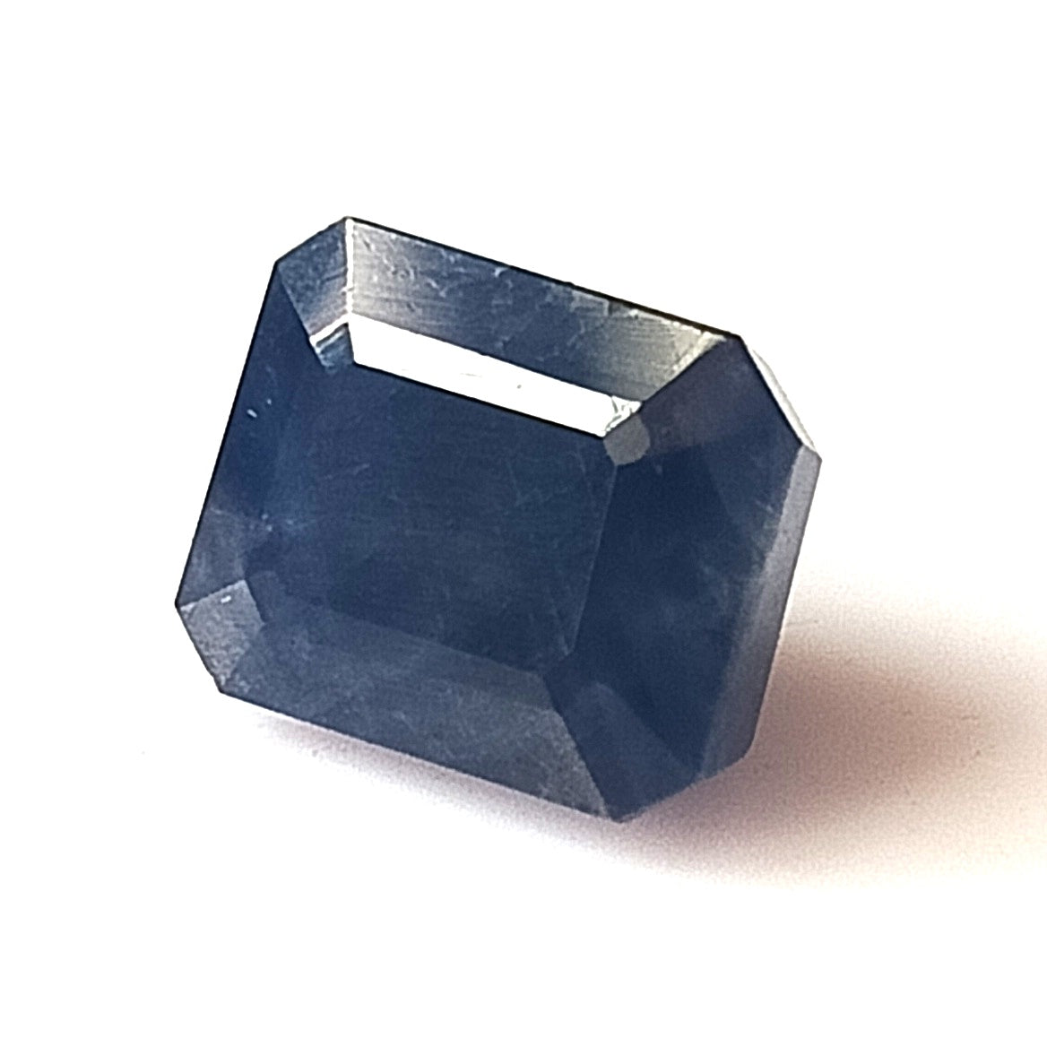 5.0 Carat 7.3X9.2X5.8 (WXLXB) Emerald Cut Natural Unheated Blue Sapphire