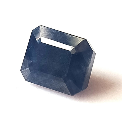 5.0 Carat 7.3X9.2X5.8 (WXLXB) Emerald Cut Natural Unheated Blue Sapphire