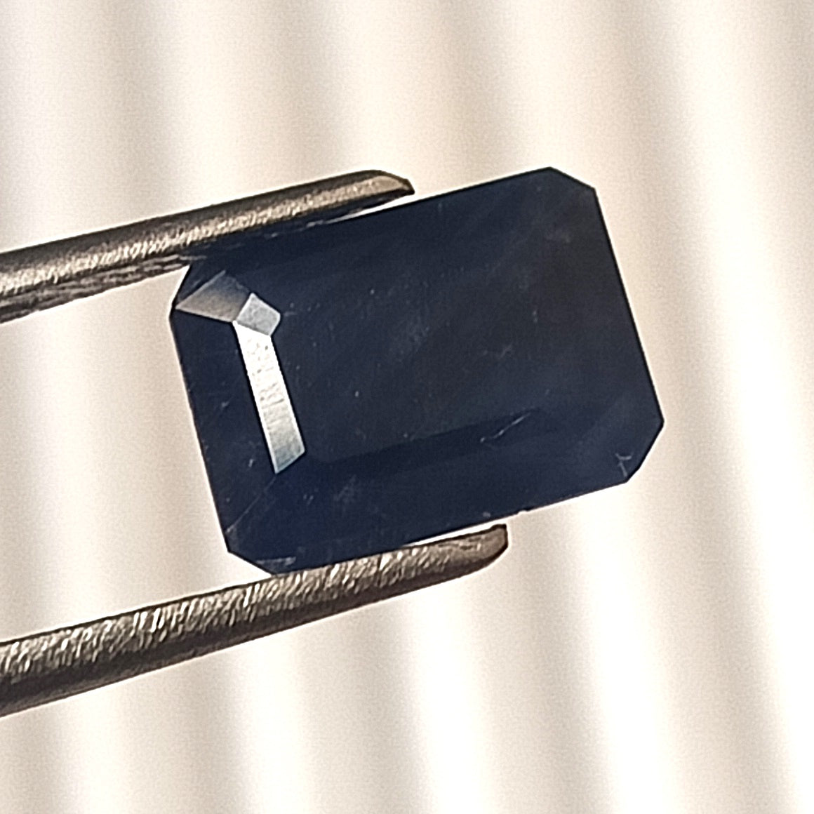 3.65 Carat 6.7X9X5 (WXLXB) Emerald Cut Natural Unheated Blue Sapphire