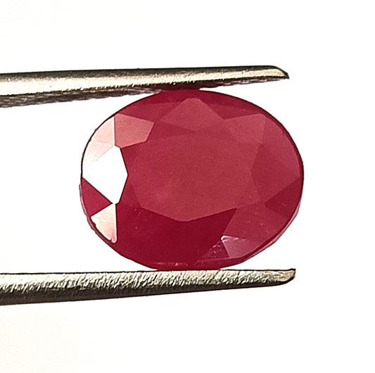 4.90 Carat 8.7X10.6X5.3 (WXLXD) Natural Oval Cut Mozambique Ruby