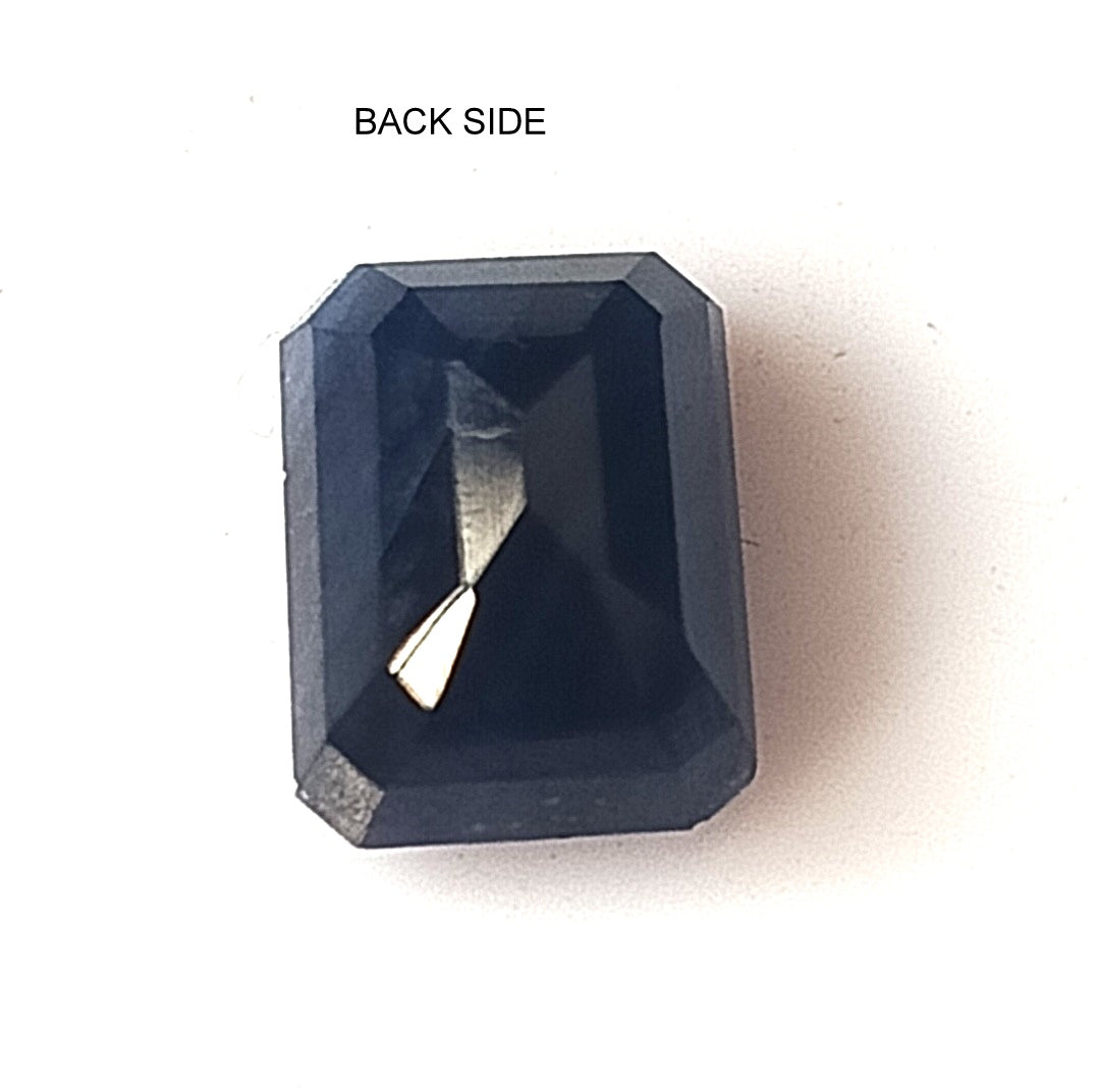3.65 Carat 6.7X9X5 (WXLXB) Emerald Cut Natural Unheated Blue Sapphire