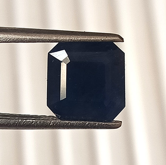 4.30 Carat 8X8X6.2 (WXLXB) Cushion Cut Natural Unheated Blue Sapphire