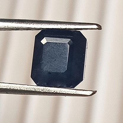 2.95 Carat 7X7X4.9 (WXLXB) Cushion Cut Natural Unheated Blue Sapphire