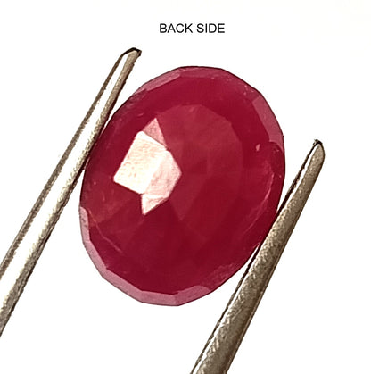 4.0 Carat 8X10X5 (WXLXD) Natural Oval Cut Mozambique Ruby