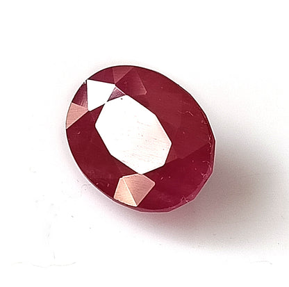 4.0 Carat 8X10X5 (WXLXD) Natural Oval Cut Mozambique Ruby