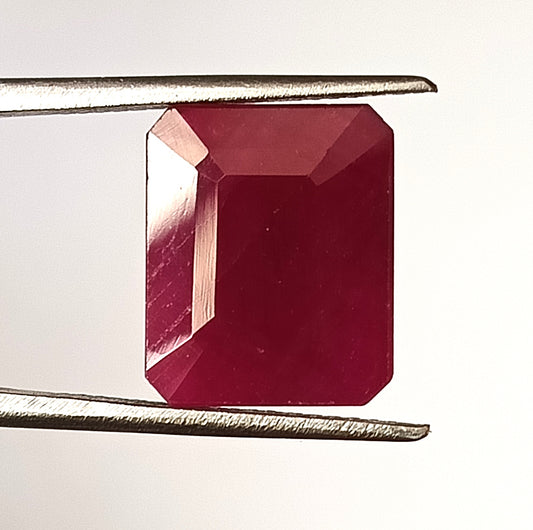 9.45 Carat 10.8X13X5.3 (WXLXD) Natural Emerald Cut Mozambique Ruby