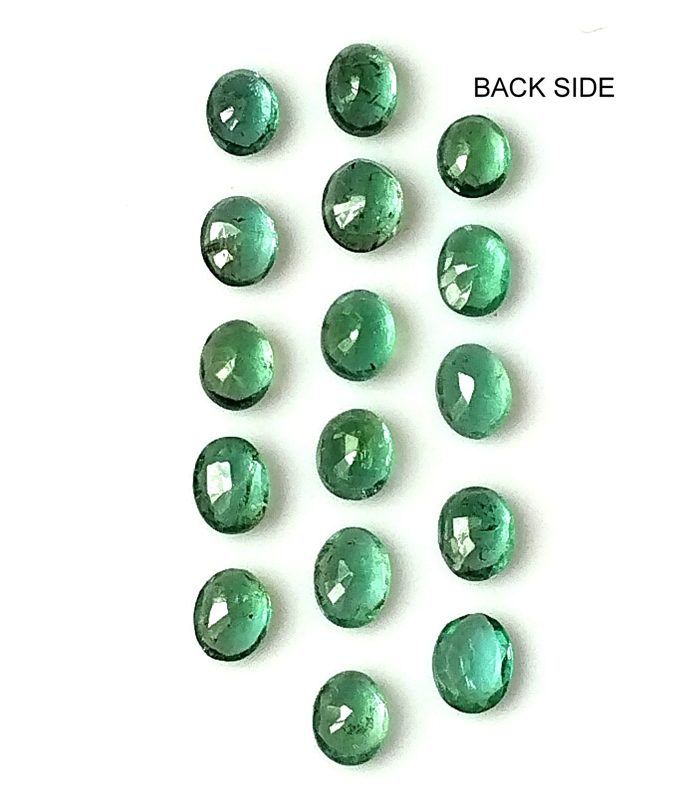 5.0 Carat 16 Pieces 4X5 MM Oval Cut Natural Faceted Zambian Emerald Lot