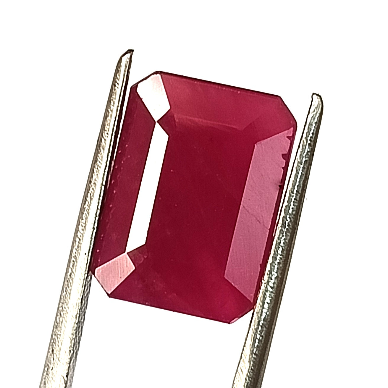 7.25 Carat 9.2X12.5X5.3 (WXLXD) Natural Emerald Cut Mozambique Ruby