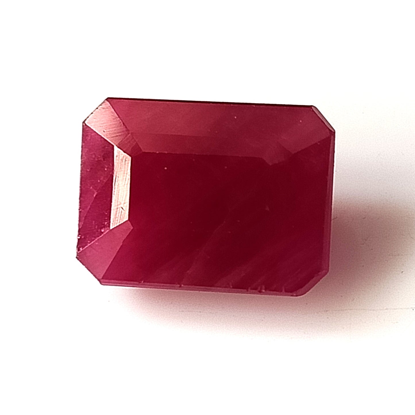7.25 Carat 9.2X12.5X5.3 (WXLXD) Natural Emerald Cut Mozambique Ruby