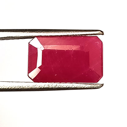 3.95 Carat 6.8X11X4.2 (WXLXD) Natural Emerald Cut Mozambique Ruby