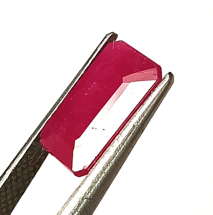 3.95 Carat 6.8X11X4.2 (WXLXD) Natural Emerald Cut Mozambique Ruby