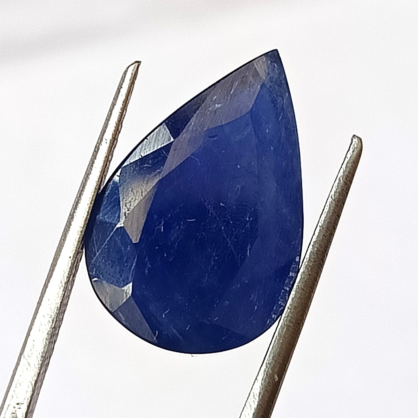 8.65 Carat 11.5X17X5 (WXLXB) Pear Shaped Unheated Natural Blue Sapphire
