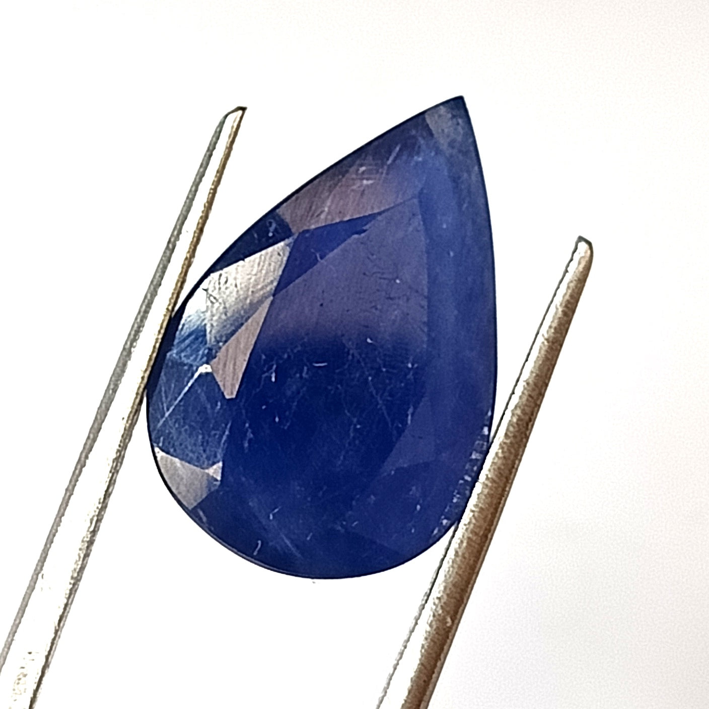 8.65 Carat 11.5X17X5 (WXLXB) Pear Shaped Unheated Natural Blue Sapphire