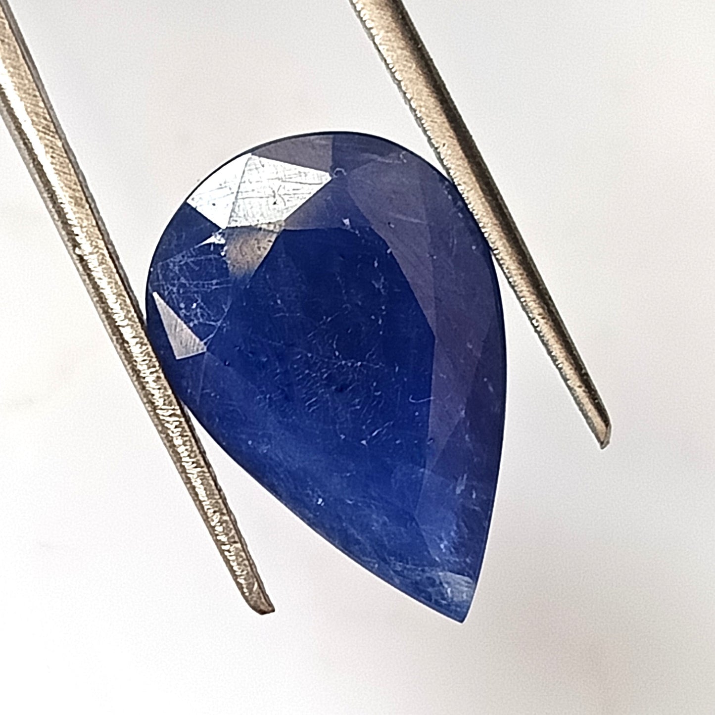 8.65 Carat 11.5X17X5 (WXLXB) Pear Shaped Unheated Natural Blue Sapphire