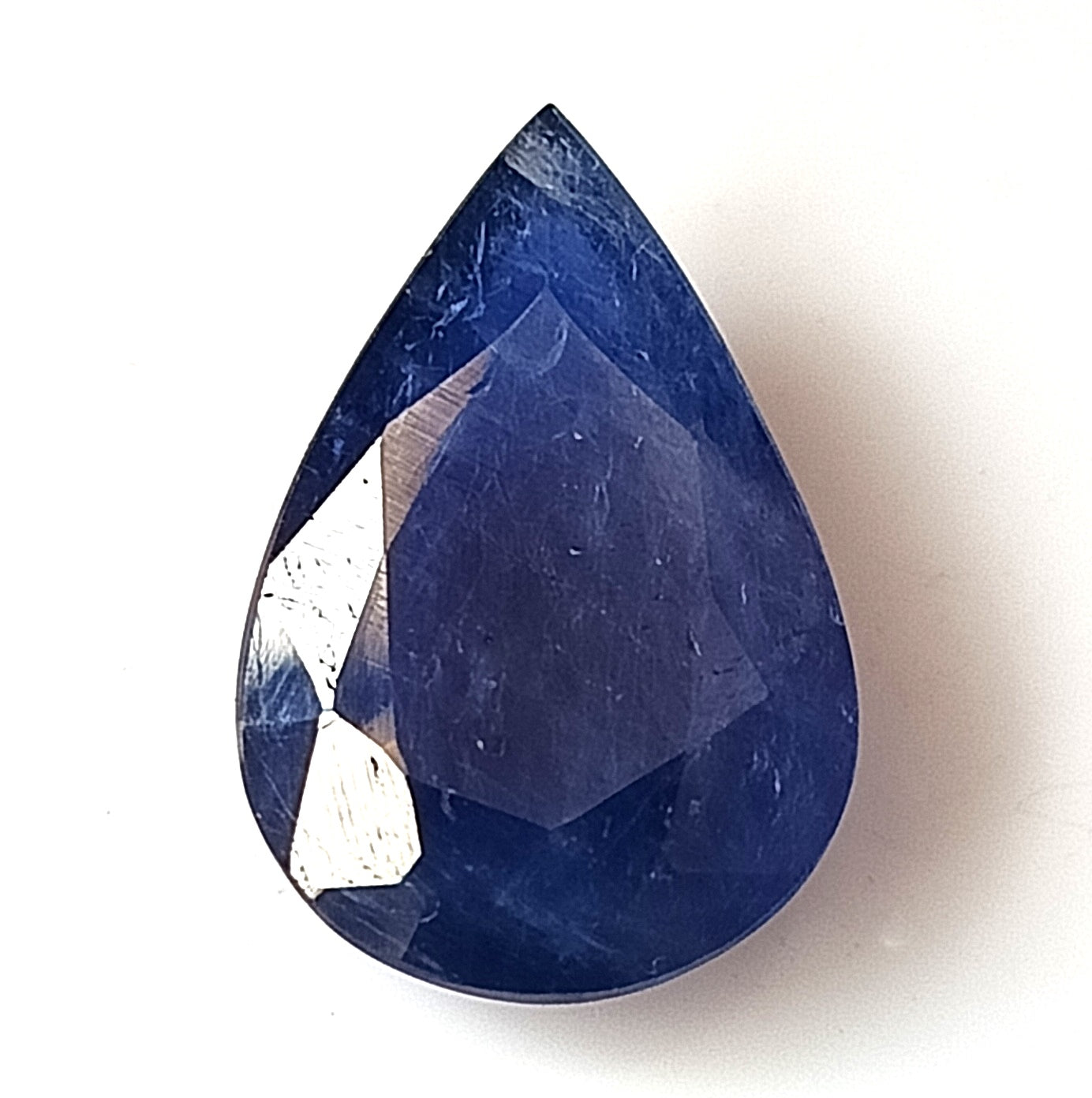 8.65 Carat 11.5X17X5 (WXLXB) Pear Shaped Unheated Natural Blue Sapphire