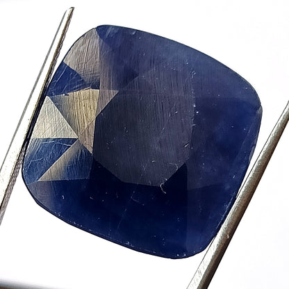 31.45 Carat 19.4X19.8X6.5 (WXLXB) Cushion Cut Natural Unheated Blue Sapphire