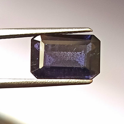 3.0 Carat 7.5X11.5X4.7 (WXLXD) Natural Faceted Emerald Cut Iolite