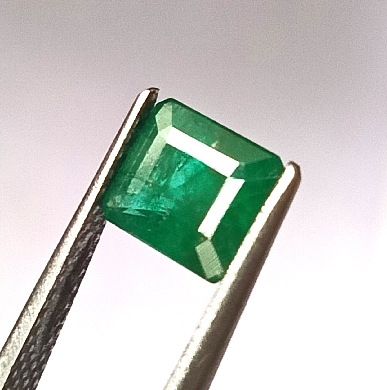 1.65 Carat 6X7X5.5 (WXLXD) Natural Emerald Cut Zambian Emerald