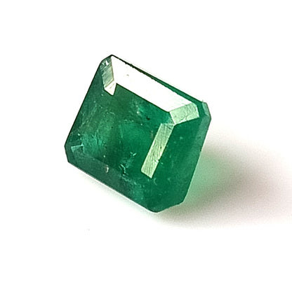1.65 Carat 6X7X5.5 (WXLXD) Natural Emerald Cut Zambian Emerald