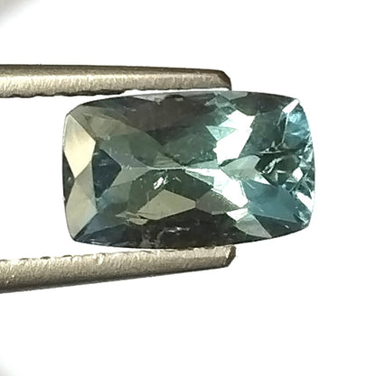 1.75 Carat 5.6X9.2X4.5 (WXLXD) Natural Elongated Cushion Cut Aqua/Lagoon Colour Tourmaline Gemstone