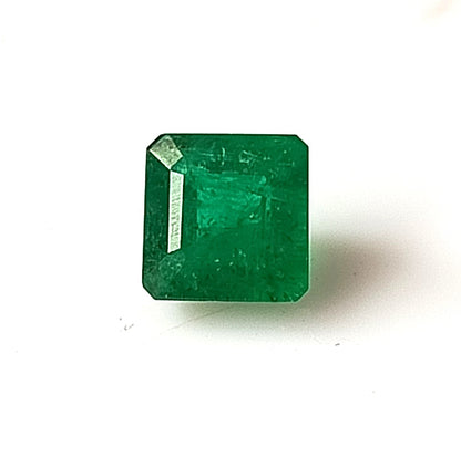 0.90 Carat 5.4X5.4X3.9 (WXLXD) Natural Cushion Cut Zambian Emerald