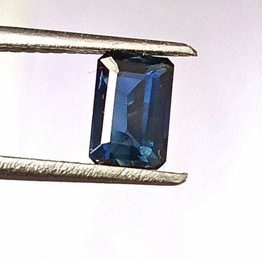 1.15 Carat 4.5X6.6X3.1 (WXLXD) Natural Unheated Emerald Cut Australian Blue Sapphire