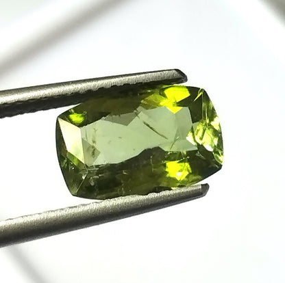 2.45 Carat 6.9X10.3X4.5 (WXLXD) Natural Elongated Cushion Cut Green Colour Tourmaline Gemstone