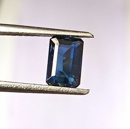 1.15 Carat 4.5X6.6X3.1 (WXLXD) Natural Unheated Emerald Cut Australian Blue Sapphire