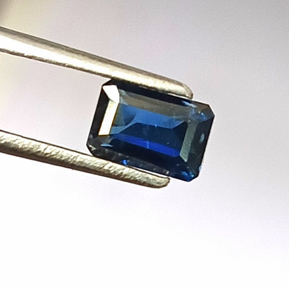 1.15 Carat 4.5X6.6X3.1 (WXLXD) Natural Unheated Emerald Cut Australian Blue Sapphire
