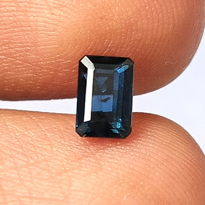 1.15 Carat 4.5X6.6X3.1 (WXLXD) Natural Unheated Emerald Cut Australian Blue Sapphire