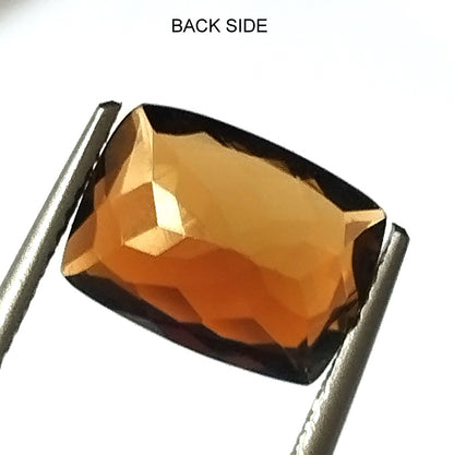 2.75 Carat 7.8X10.7X4.1 (WXLXD) Natural Elongated Cushion Cut Petrol/Honey Colour Tourmaline Gemstone