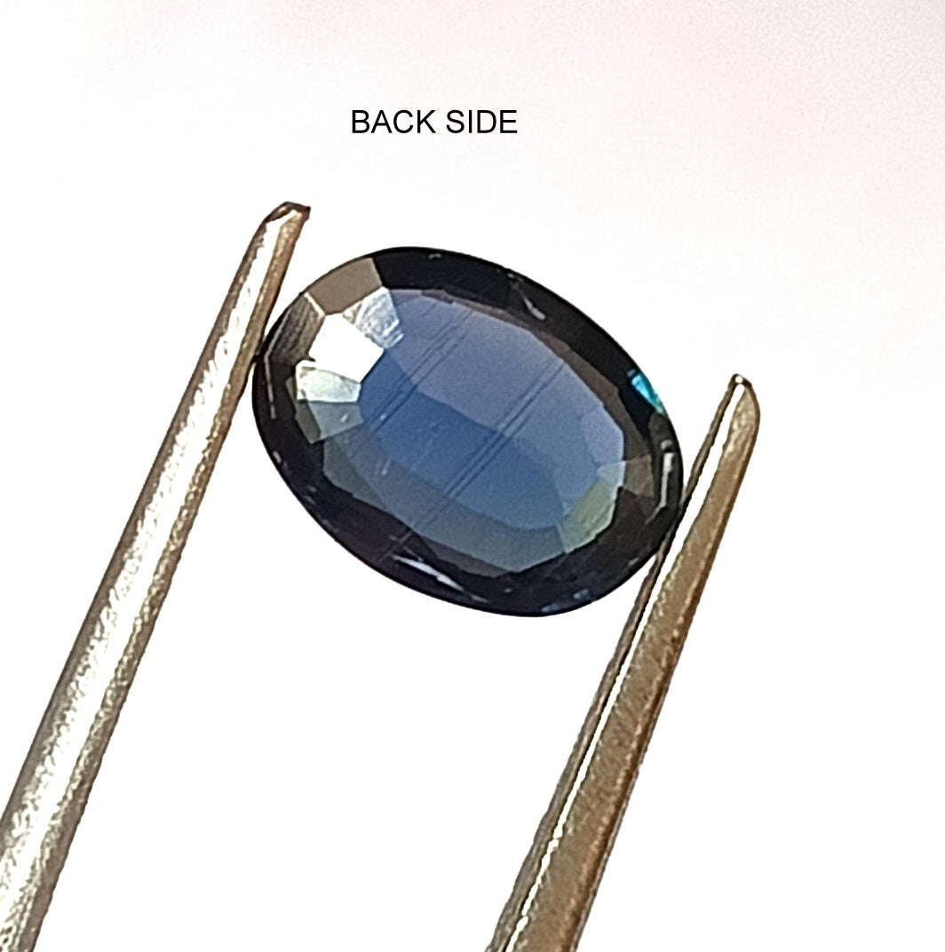 1.25 Carat 6X8X2.7 (WXLXD) Natural Unheated Oval Cut Australian Blue Sapphire