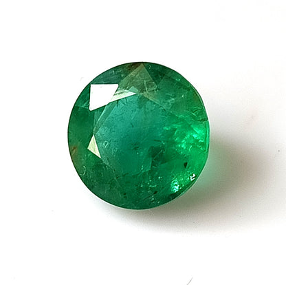 3.15 Carat 9.5X9.5X6 (WXLXD) Natural Round Cut Zambian Emerald