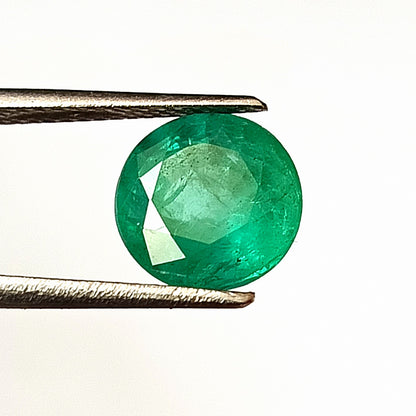 3.05 Carat 9X9X6.6 (WXLXD) Natural Round Cut Zambian Emerald