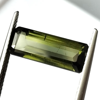 4.05 Carat 5.5X15X4.8 (WXLXD) Natural Emerald Cut Green Colour Tourmaline Gemstone
