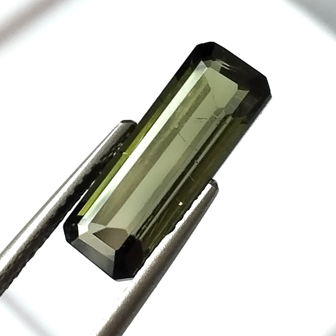 4.05 Carat 5.5X15X4.8 (WXLXD) Natural Emerald Cut Green Colour Tourmaline Gemstone