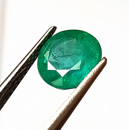3.05 Carat 9X9X6.6 (WXLXD) Natural Round Cut Zambian Emerald
