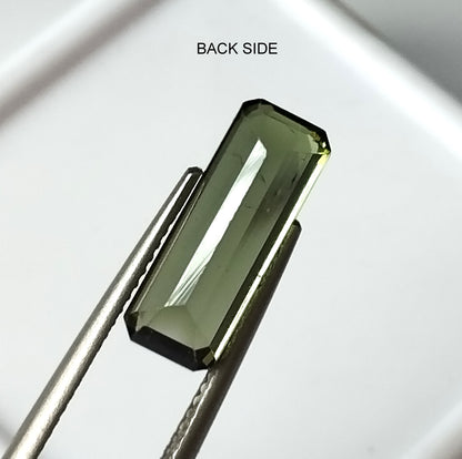 4.05 Carat 5.5X15X4.8 (WXLXD) Natural Emerald Cut Green Colour Tourmaline Gemstone