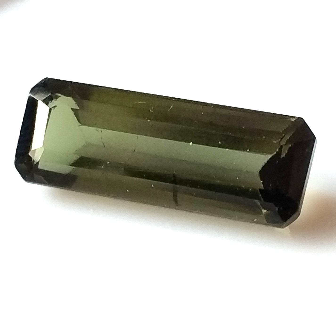 4.05 Carat 5.5X15X4.8 (WXLXD) Natural Emerald Cut Green Colour Tourmaline Gemstone