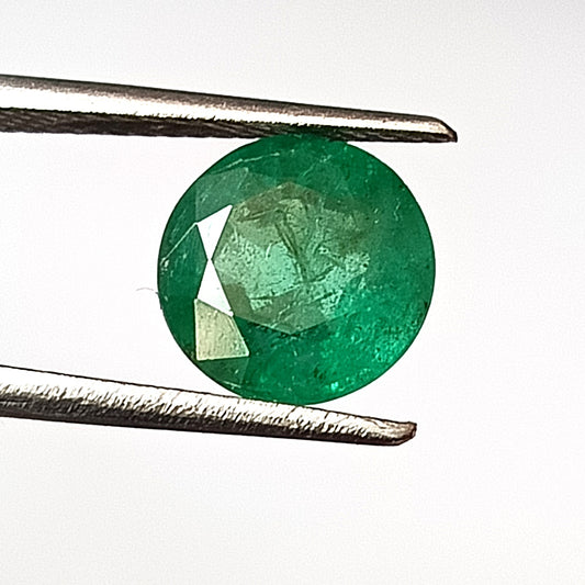 2.45 Carat 8.5X8.5X5.4 (WXLXD) Natural Round Cut Zambian Emerald