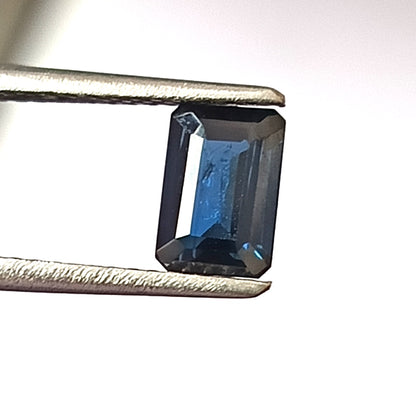 1.30 Carat 4.6X6.8X3.2 (WXLXD) Natural Unheated Emerald Cut Australian Blue Sapphire