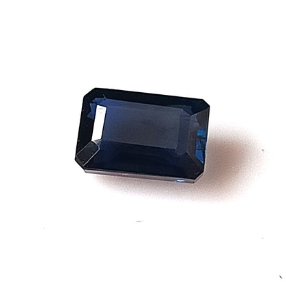 1.30 Carat 4.6X6.8X3.2 (WXLXD) Natural Unheated Emerald Cut Australian Blue Sapphire