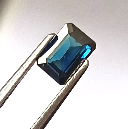1.20 Carat 6.5X4.6X3 (WXLXD) Natural Unheated Australian Emerald Cut Blue Sapphire